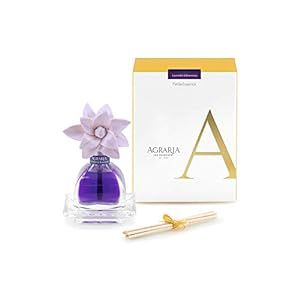 AGRARIA Lavender & Rosemary Scented PetiteEssence Diffuser, 1.7 Ounces with Reeds and a Flower