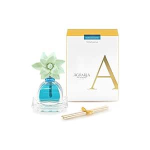 AGRARIA Mediterranean Jasmine Scented PetiteEssence Diffuser, 1.7 Ounces with Reeds and a Flower