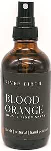 River Birch Blood Orange Linen and Room Spray | Home Fragrance | 4 oz Glass Amber Bottle | Luxury Signature Scent | Handmade in Texas