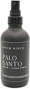 River Birch Palo Santo Scented Linen and Room Spray | Home Fragrance | 4 oz Glass Black Bottle | Luxury Signature Scent | Handmade in Texas 1