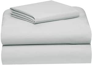 OCM College Dorm Bed Sheet Set in Gray | Twin XL Size | Solid Gray | Soft Microfiber Fitted Sheet, Flat Sheet and Pillowcase with Deep Pockets