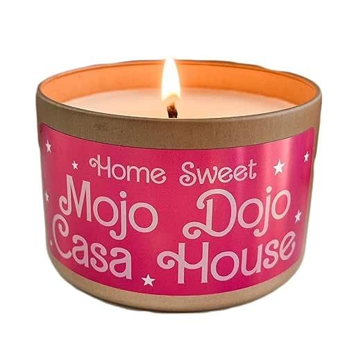Moonlight Makers, Home Sweet Mojo Dojo Casa House, Vanilla Breeze Scented Handmade Candle, Natural Soy Wax Candle, 25+ Hour Burn Time, 8oz Tin