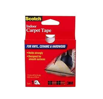 Scotch CT2010 Indoor Carpet Tape, 1.5 In X 14 Yards, Clear