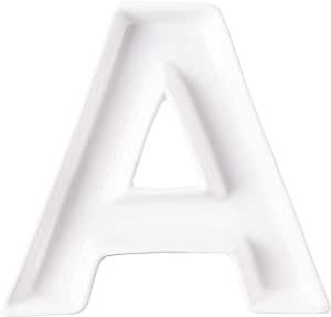 Coffeezone Name Plates Small Letter Dishes for Candy and Nuts, Home Decoration for Party (Letter A)