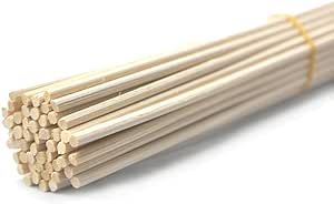 Ougual 50 Pieces Reed Diffuser Replacement Refill Sticks (14" x5mm, Natural Color)