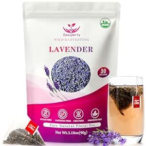 Lavender Tea, Dried Lavender Flower Buds, Edible Lavender, Baking and Cooking, Dry Lavender Flowers for Soaps and Home Fragrance