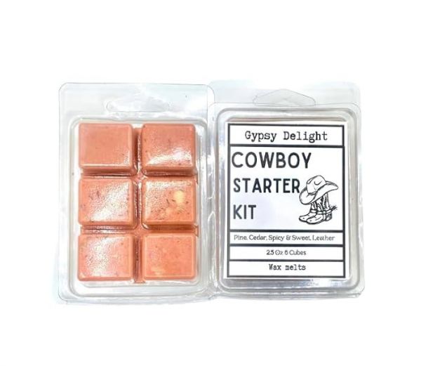 Gypsy Delight Soy Scented Wax Melts - Premium Fragrance Wax for Warmers - 1 Pack - 2.5 Ounces - 6 Cubes Scented Wax Melts (Cowboy Starter Kit)