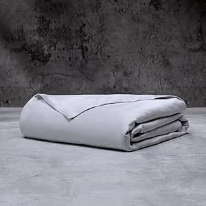 LUXOME Duvet Cover | 100% Viscose from Bamboo | Silky Soft Feel | Thermal-Regulating | 2X Cover Ties | King/Cal King - 108"x98" | Stone