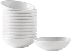 UIBFCWN Sauce Dish Dipping Bowls, 12 Pack Ceramic Dip Bowls Set, 1.2 Oz Soy Sauce Dish, White Dipping Bowls Bulk, Asian Sauce Bowls for Ketchup, BBQ, Condiments, Appetizer