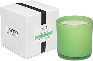 LAFCO New York Signature Candle, Mint Tisane - 15.5 oz - 90-Hour Burn Time - Reusable, Hand Blown Glass Vessel - Made in The USA