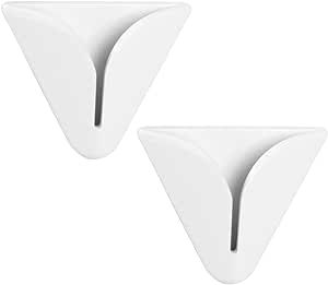 iDesign Self-Adhesive Dish Towel Rack and Holder for Kitchen and Bathroom, Pack of 2, measures 1.2" x 4.1" x 6.7", White