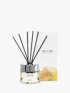 NEOM Happiness Reed Diffuser, 3.38fl oz | Uplifting Scent | Neroli, Mimosa & Lemon Essential Oil Blends| 100% Natural Fragrance | Scent to Make You Happy…