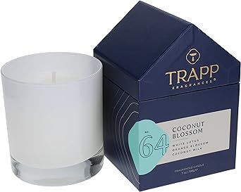 Trapp No. 64 - Coconut Blossom - 7 oz. House Box Candle - Aromatic Home Fragrance with Fruity Scent of White Lotus, Orange Blossom, & Coconut Milk Notes - Petrolatum Wax