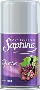 Saphirus Air Freshener Aerosol, great and magic fragrance for Home, Office, Car, Bathroom and any room, Odor Eliminator, Grape, 6.25 FL.OZ