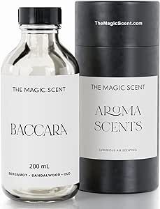 The Magic Scent "Baccara" Oils for Diffuser - HVAC, Cold-Air, & Ultrasonic Diffuser Oil Inspired by The Baccarat Rouge - Essential Oils for Diffusers Aromatherapy (200 ml)