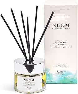 NEOM Bedtime Hero Reed Diffuser, 3,38fl oz | Chamomile, Cedarwood & Ylang Ylang Essential Oil Blends | 100% Natural Fragrance | Scent to Sleep