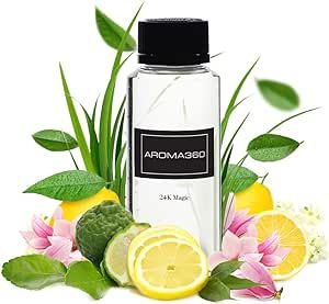 Aroma360-24K Magic Fragrance Oil Blend | Hotel Inspired Luxury Essential Oil Diffusers | Aromatherapy Scent Diffuser Oil | Citrus, Bergamot, Lemon & Lemongrass with Notes of Jasmine. - 120ML