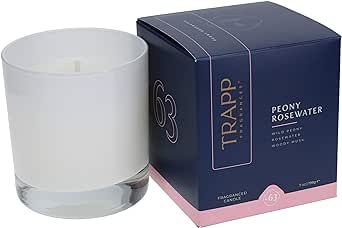 Trapp No. 63 - Peony Rosewater - 7 oz. Signature Candle - Aromatic Home Fragrance with Floral Scent of Wild Peony, Rosewater, & Woody Musk Notes - Petrolatum Wax