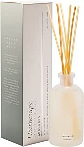 Lifetherapy Grounded Reed Diffuser | Home Fragrance Diffuser | Heliotrope, Citrus and Vanilla, 8 FL OZ