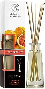 Reed Diffuser Grapefruit 3.4 Fl Oz - Room Diffuser with Grapefruit Essential Oil - Home Fragrance - Aromatherapy Air Freshener - Oil Diffuser - Scented Diffuser - Grapefruit Aroma 100ml