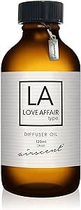 Love Affair Diffuser Oil for Aroma Oil Scent Diffusers - 120 Milliliter (4 oz) Aroma Oil Bottle - Sandalwood Cedar Jasmine Bergamot