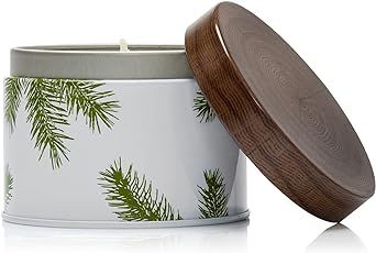 Thymes Frasier Fir Candle - Candle Tin - Scented Candle for Luxury Home Fragrance - Single-Wick Candle – Holiday Candles with Pine Needle Design (6.5 oz)