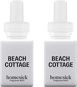 Pura and Homesick - Fragrance for Smart Home Air Diffusers - Room Freshener - Aromatherapy Scents for Bedrooms & Living Rooms - Odor Eliminator - 2 Pack - Beach Cottage
