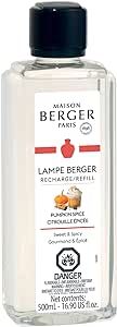 MAISON BERGER - Pumpkin Spice - Lampe Berger Fragrance Refill for Home Fragrance Oil Diffuser - 16.9 Fluid Ounces - 500 milliliters