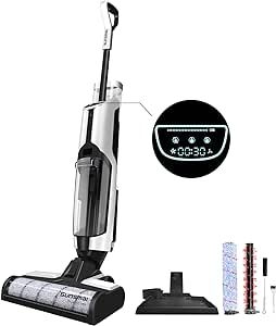 SUNSMAI S11 Vacuum Mop-Wet Dry Vacuum,Vacuum & Mop & Wash 3 in 1, Self-Cleaning System,Lightweight Cordless Vacuum One-Step Cleaning for Hard Floors/Carpet