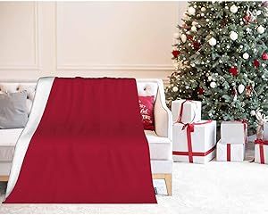 Numland Deep Red Solid Color Warm Flannel Blanket, Winter Sofa Blanket & Warm Quilt are Soft, Comfortable, Light Blanket,Bedroom Bedclothes(60x80in)