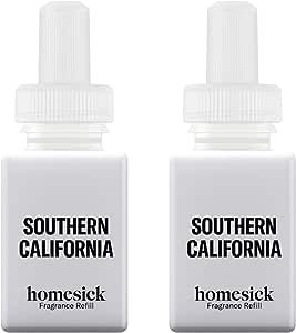 Pura and Homesick - Fragrance for Smart Home Air Diffusers - Room Freshener - Aromatherapy Scents for Bedrooms & Living Rooms - Odor Eliminator - 2 Pack - Southern California
