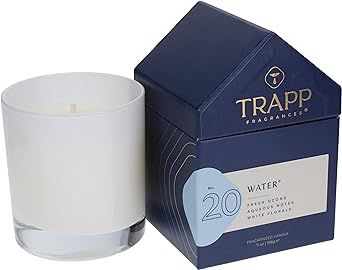 Trapp No. 20 - Water - 7 oz. House Box Candle - Aromatic Home Fragrance with Fresh Scent of Fresh Ozone, Aqueous Notes, & White Florals Notes - Petrolatum Wax