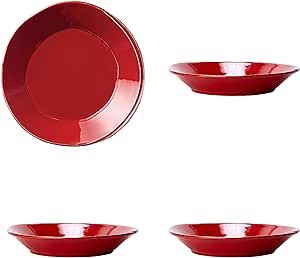 Vietri Italian Lastra Collection Dinnerware Sets (Red, Pasta Bowls, Set of 4)