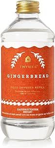 Thymes Diffuser Oil Refill - Scented Oil for Reed Diffuser - Flameless Home Fragrance - Gingerbread - 7.75 fl oz