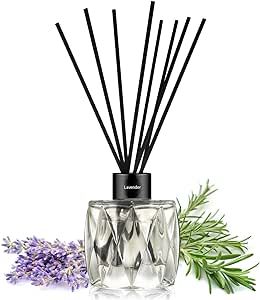 ap airpleasure Reed Diffuser Set, Home Fragrance & Decorative Diffuser, Dried Flower Aromatherapy Oil Set, Oil Diffuser Sticks, 102ml 3.45 OZ for Office, Homes (Lavender)