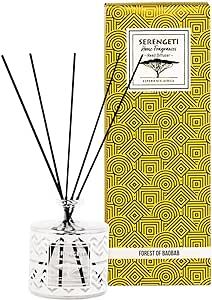 Serengeti Oil Diffuser, Forests of Baobab - African Air Fresheners for Home and Bathroom - Aromatherapy Reed Sticks and Premium Glass Scent Diffuser - Good Smell Fragrance for Large Rooms