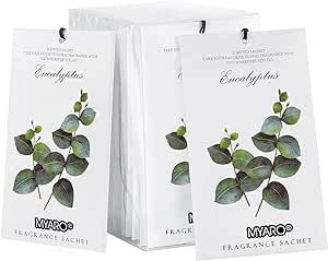 MYARO 12 Packs Eucalyptus Scented Sachets for Drawer and Closet, Long-Lasting Sachets Bags Air Freshener Fresh Scents, Potpourri Bags Home Fragrance Sachet for Lover