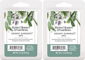 Better Homes and Gardens Scented Wax Cubes 2.5oz 2-Pack (Desert Garden and Spa)