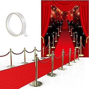 5 x 6 ft Red Carpet Party Decorations Red Carpet Backdrops for Photoshoot Red Carpet Runner for Party Theme Decorations