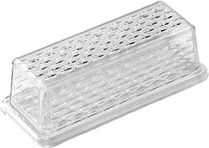 Chef Craft Select Plastic Butter Dish, 7 Inches In Length, Clear