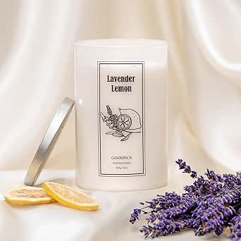 Goodpick Lavender Candle 22 oz, Scented Candles for Home Fragrance, Aromatherapy Candle, Gifts for Women, Friendships, Birthday, Christmas Gift, Home Decor, Large Candle Jar with 2 Wicks, Soy Candles