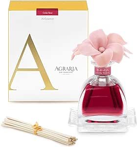 AGRARIA Cedar Rose Scented AirEssence Diffuser, 7.4 Ounces with Reeds and Flowers