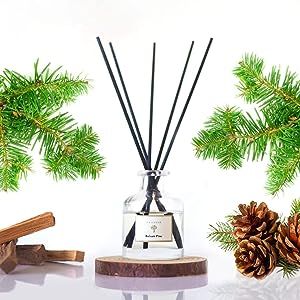 PRISTINE Balsam Pine/Inspired by Waldorf Astoria Reed Diffuser for Home-Refreshing Blend of Woody Balsam,Pine & Neroli Reed Diffuser Set,Oil & Reed Diffuser Sticks-Home & Office Decor- Fragrance Gift