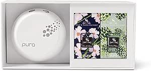 Pura - Smart Home Fragrance Device Starter Set V3 - Scent Diffuser for Homes, Bedrooms & Living Rooms - Includes Fragrance Aroma Diffuser & Two Fragrances - Soap & Paper Factory