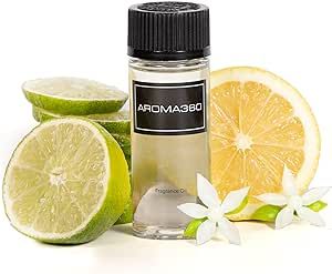 Aroma360 - Escapade Fragrance Oil Scent - Luxury Aromatherapy Scent Diffuser Oil - Hints of Lemon, Ocean, Bergamot, & Fragrant Jasmine - for Essential Oil Diffusers - for Home & Office - 50ML