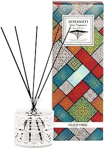 Serengeti Oil Diffuser, Fields of Fynbos - African Air Fresheners for Home and Bathroom - Aromatherapy Reed Sticks and Premium Glass Scent Diffuser - Good Smell Fragrance for Large Rooms