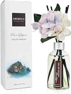 Aronica Flower Reed Diffuser, Sea of Dokdo Scent, 6.76 oz, Bathroom Accessories, Office Desk Accessories for Women Cute, Aesthjetic Japanese Room Decor, Home Office Essentials for Women