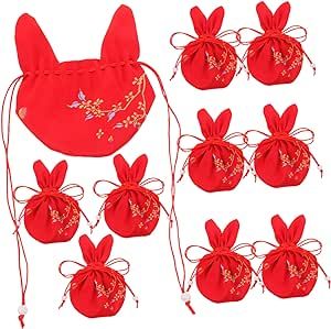Garneck 10Pcs Rabbit Sachet Jewelry Bag Gift Pouch Easter Cookie Bags Wardrobe Scent Bags Vanity Drawers Hanging Drawers for Closet Drawer Empty Lavender Sachet Bag Empty Sachet Bag
