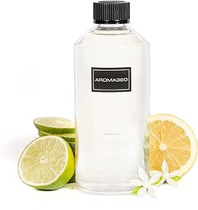 Aroma360 - Escapade Fragrance Oil Scent - Luxury Aromatherapy Scent Diffuser Oil - Hints of Lemon, Ocean, Bergamot, & Fragrant Jasmine - for Essential Oil Diffusers - for Home & Office - 500mL