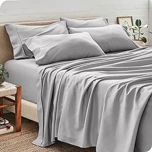 Twin XL Sheet Set - 4 Piece Set - Hotel Luxury Bed Sheets - Ultra Soft - Deep Pockets - Easy Fit - Cooling & Breathable Sheets - Wrinkle Resistant - Cozy - Light Grey - Twin Extra Long Sheets - 4 PC